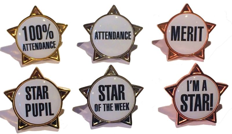 STAR OF THE WEEK titled star badge